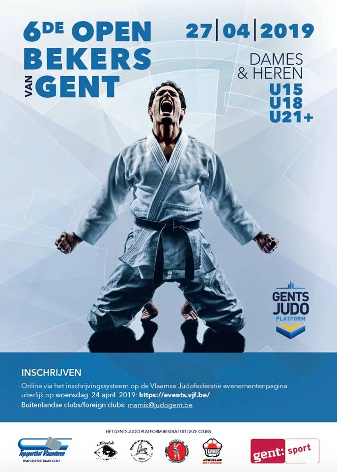 Poster for the 6th Open Cups of Ghent on 27 April 2019