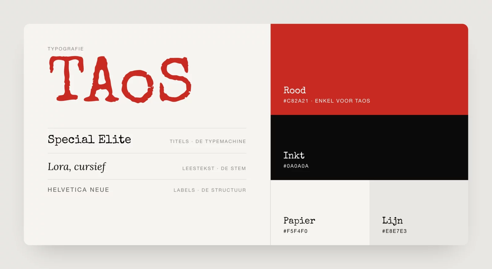 Typography and colour palette of mattiasdesmet.com